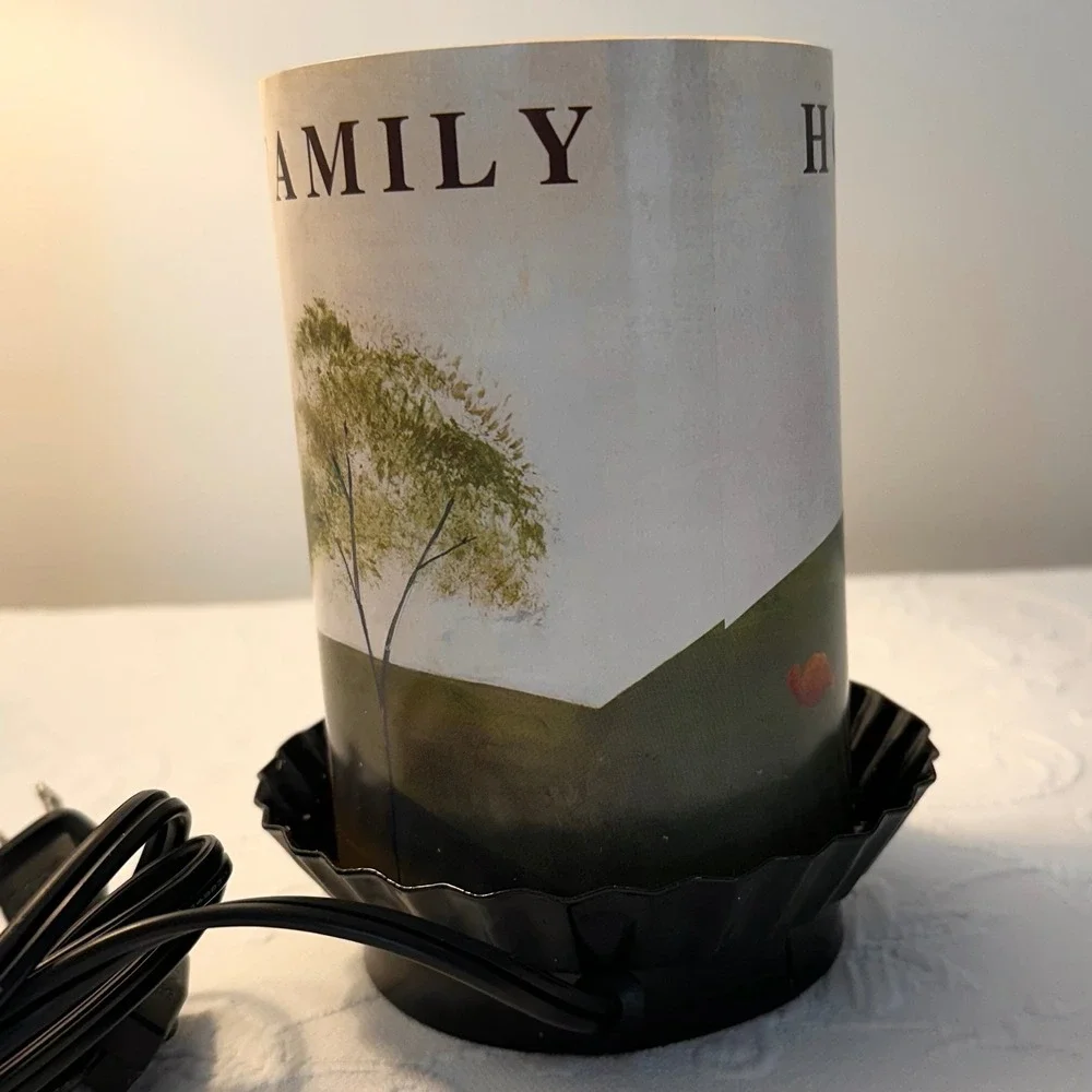 Vintage 90s Christmas Tree Shops Primitive Farmhouse Electric Candle Lamp New